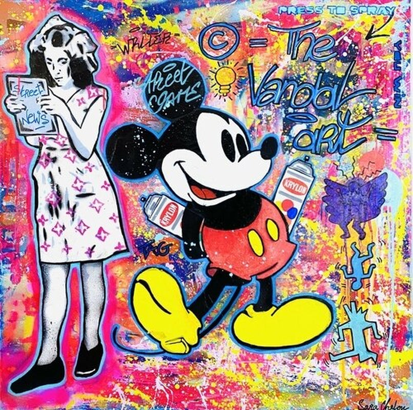 Mickey Mouse CANVAS Wall Art Home Decor, Disney Characters, Pop Art,  Street Art