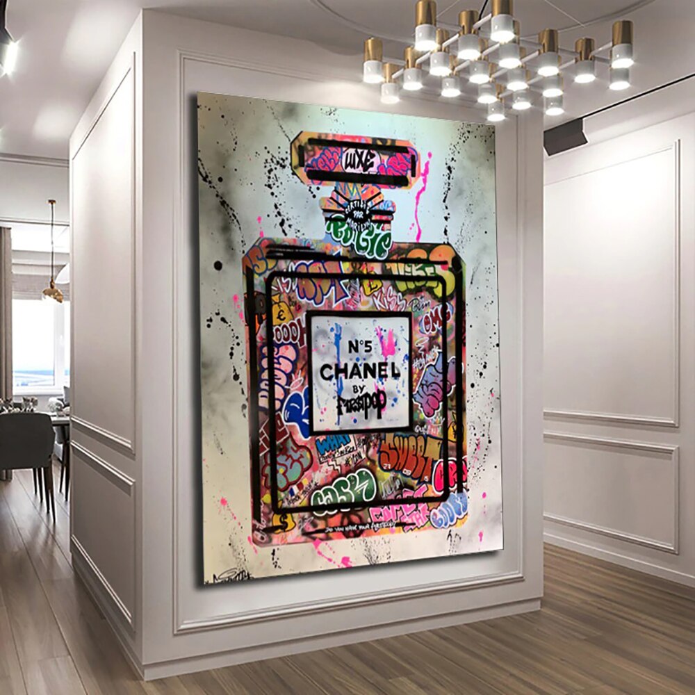Colorful Canvas Wall Art - Perfume Bottle - The Graffiti Emporium