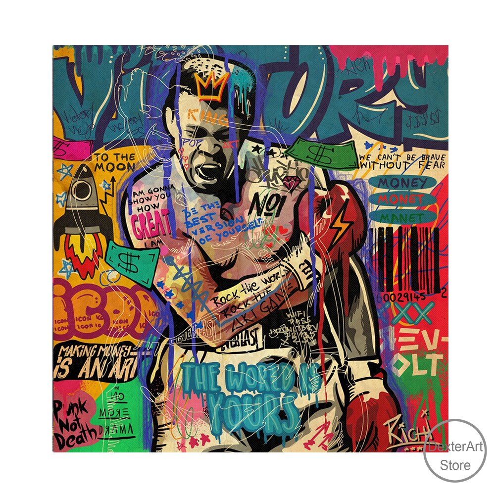 Muhammad Ali Graffiti Art - Boxing King Graffiti - The Graffiti Emporium