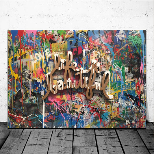 Banksy Canvas Art - Life IS Beautiful - The Graffiti Emporium