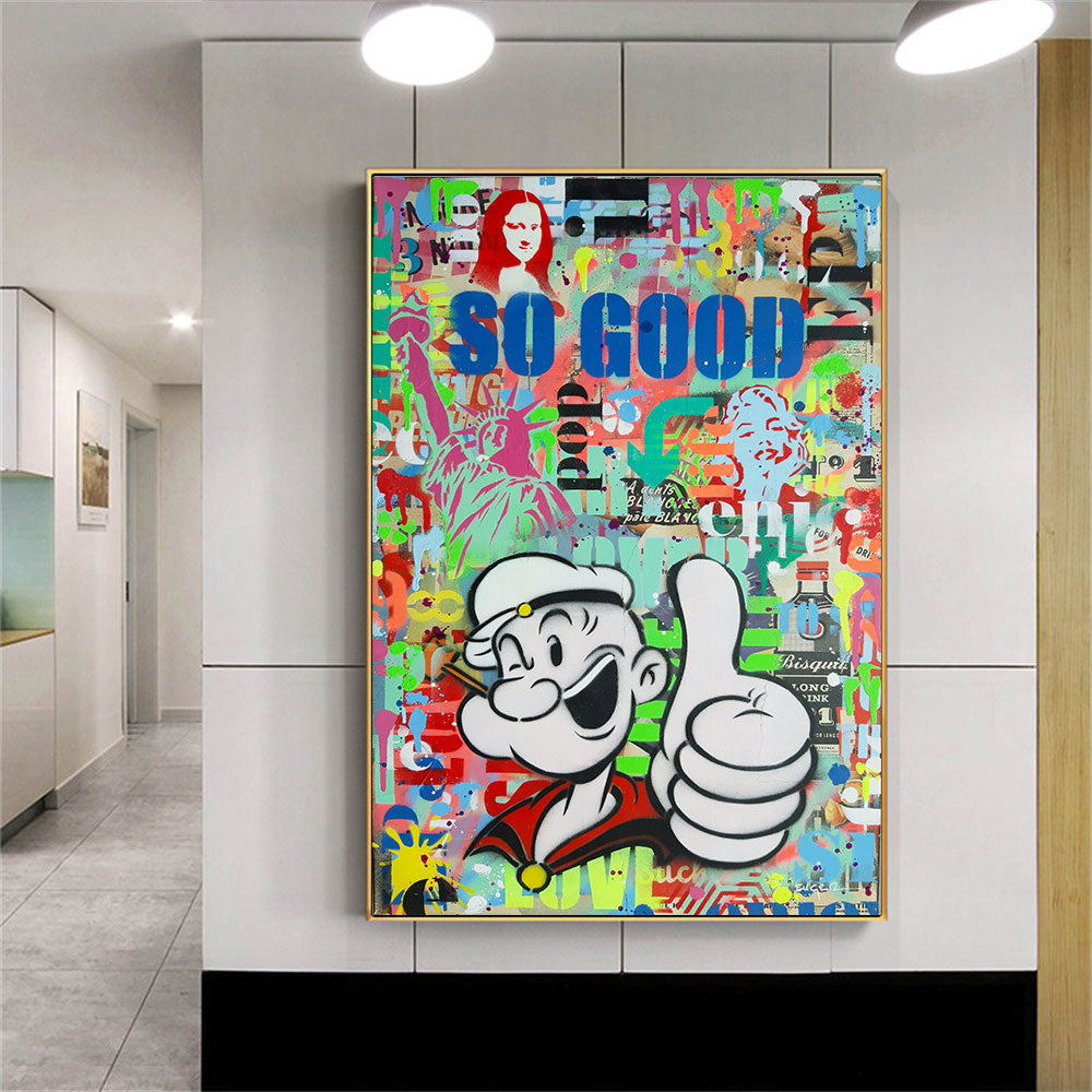 Popeye Graffiti Canvas Wall Art - Popeye So Good - The Graffiti Emporium
