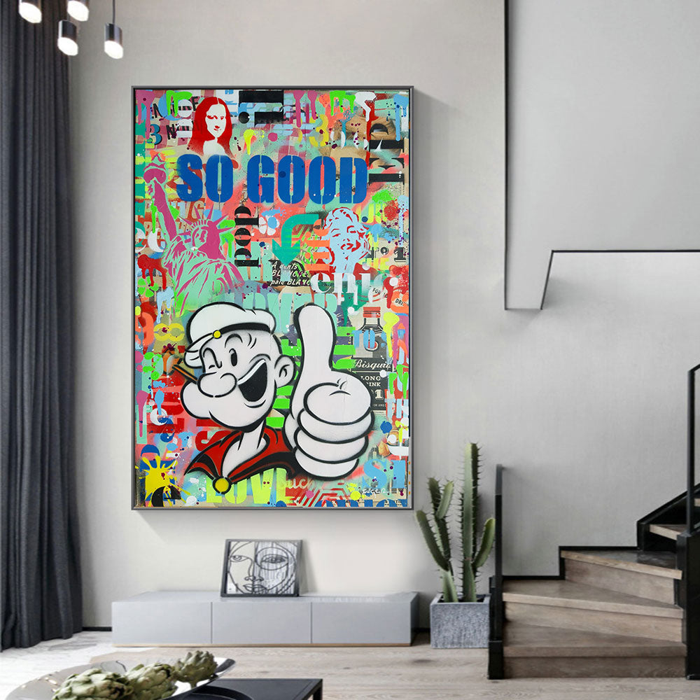 Popeye Graffiti Canvas Wall Art - Popeye So Good - The Graffiti Emporium