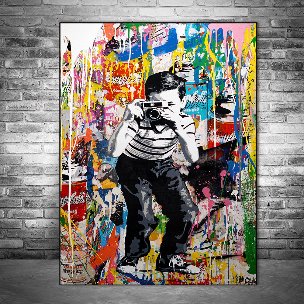Banksy Wall Canvas - Banksy Smile Canvas - The Graffiti Emporium