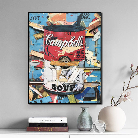 High Quality canvas art - Banksy Canned Soup - The Graffiti Emporium