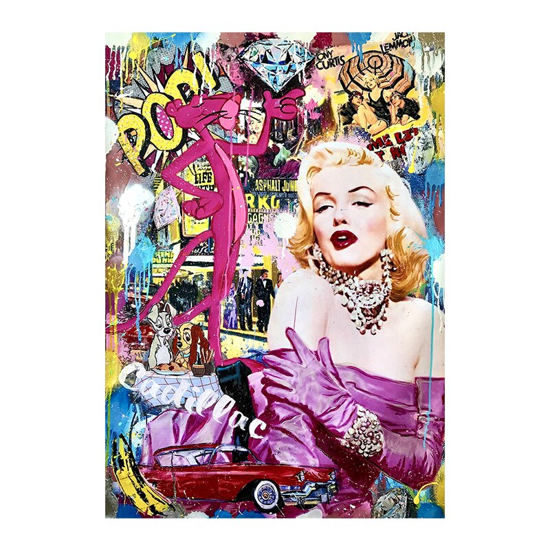 Marilyn Monroe Banksy Portrait Canvas Art | The Graffiti Emporium