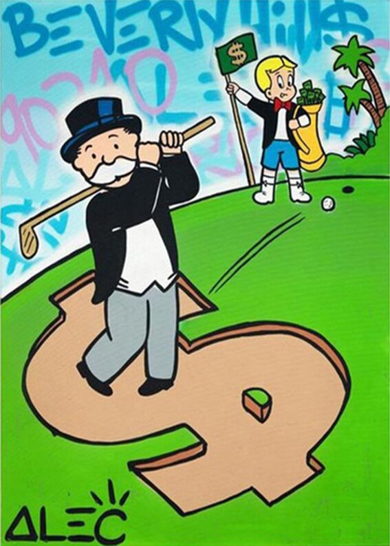 Monopoly Graffiti Canvas Wall Art - Millionaire - The Graffiti Emporium