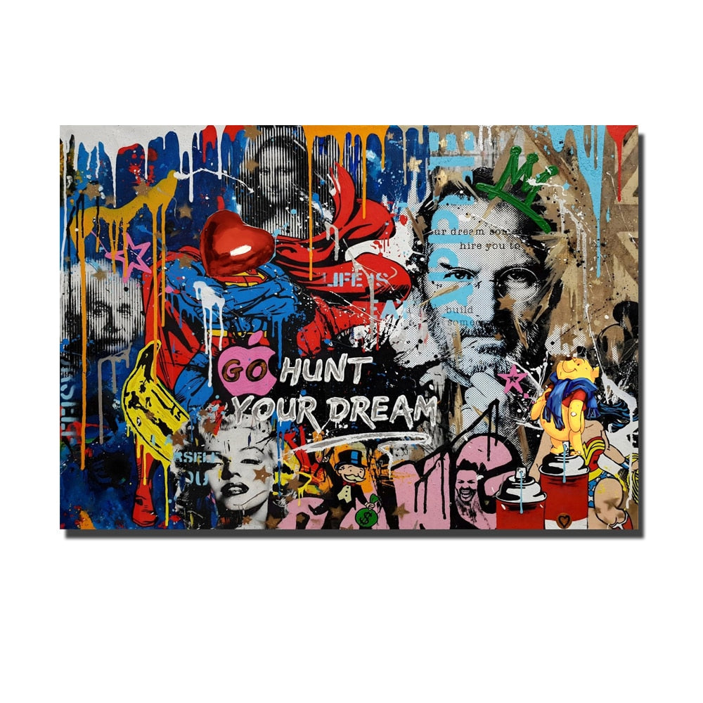 Steve Jobs Graffiti Canvas Wall Art - Banksy - The Graffiti Emporium