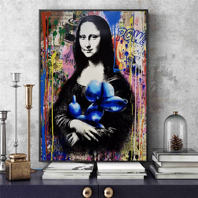 Personalized graffiti wall art - Mona Lisa Print - The Graffiti Emporium