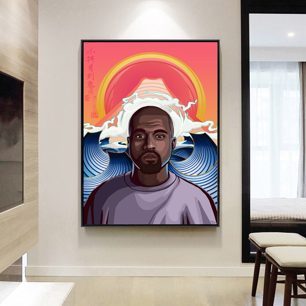 Kanye West Portrait Canvas - Banksy Arts - The Graffiti Emporium
