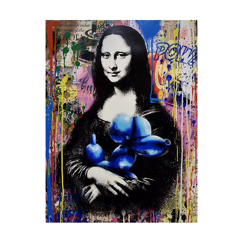 Personalized graffiti wall art - Mona Lisa Print - The Graffiti Emporium