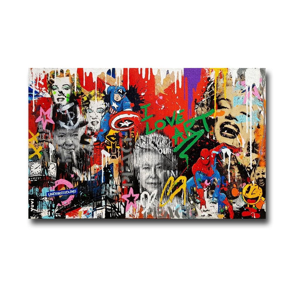 Marilyn Monroe Graffiti Art - I LOVE ART - The Graffiti Emporium